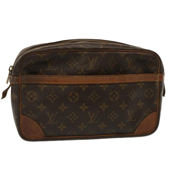 LOUIS VUITTON Monogram Compiegne 28 Clutch Bag LV Auth - Picture 1 of 16